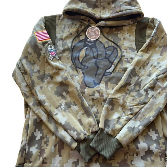 Nike Los Angeles Rams Salute To Service #99 Donald NWT Performance Hoodie Size L - Picture 4 of 11